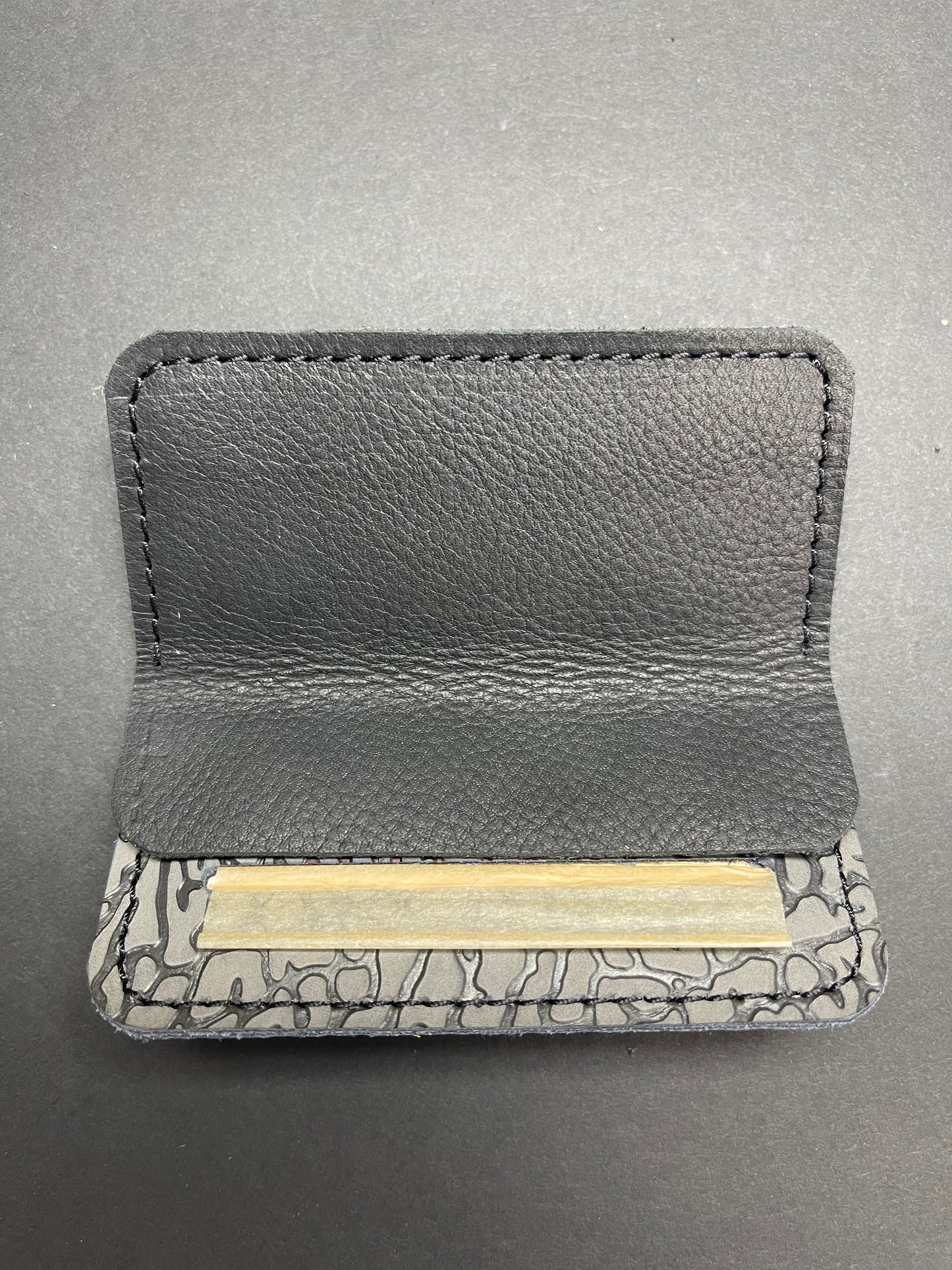 Elephant Print Leather Rolling Papers Holder. Tobacco rolling pouch. Zigzag or RAW