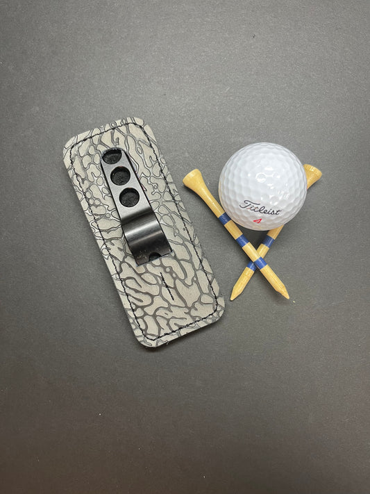 Handmade Jordan Black Elephant Print Scotty Cameron Divot Tool & Golf Tee Holder