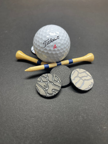 Handmade Leather Golf Ball Marker. Jordan Inspired Elephant Print